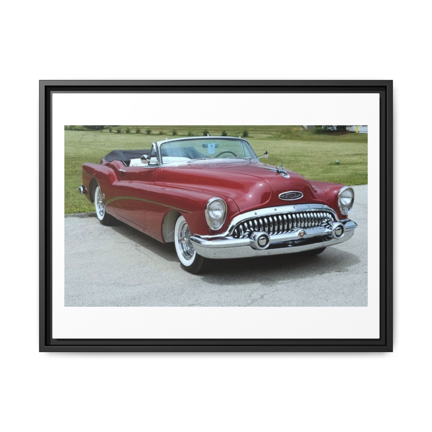 Classic 1953 Buick Roadmaster Convertible Matte Canvas Framed Wall Art
