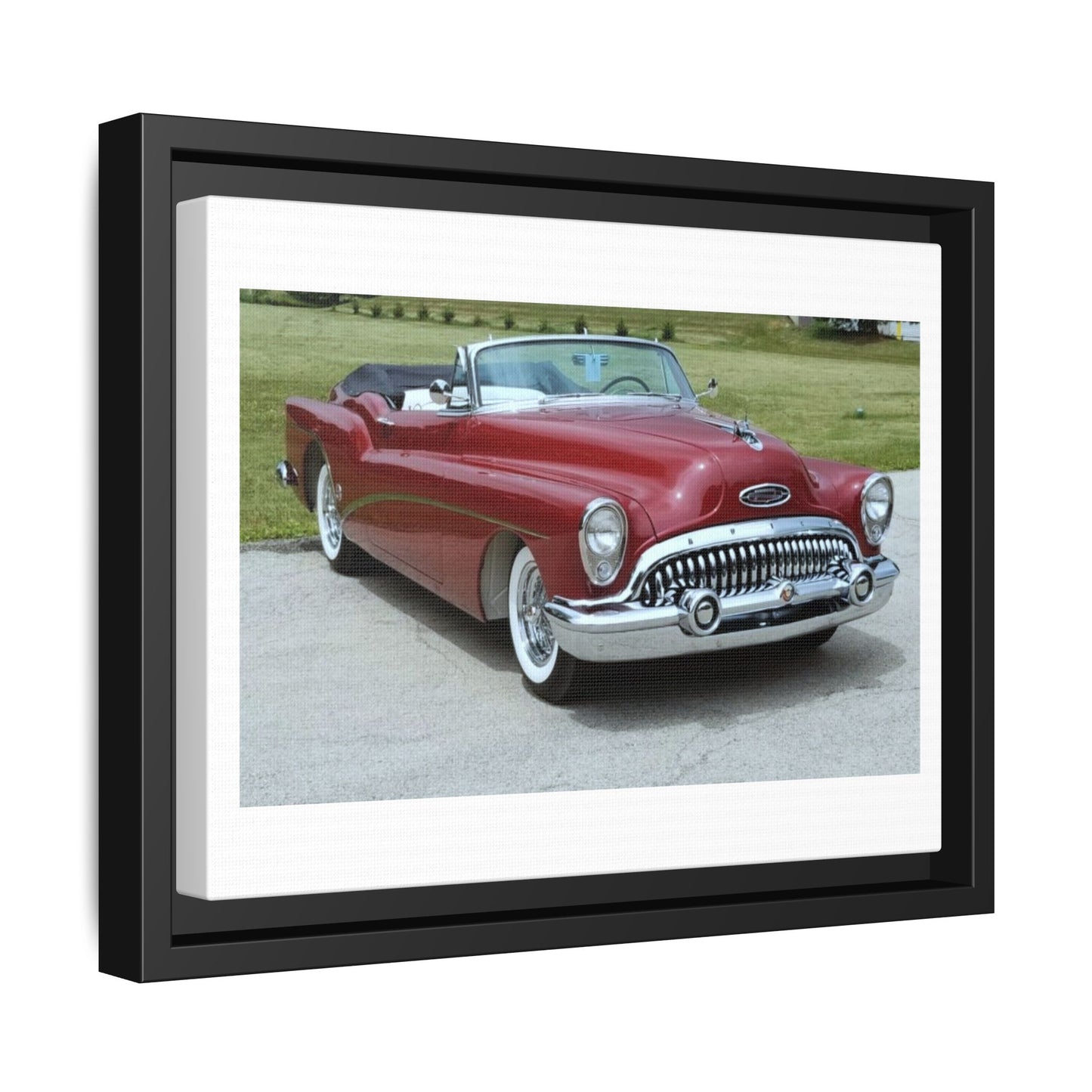 Classic 1953 Buick Roadmaster Convertible Matte Canvas Framed Wall Art