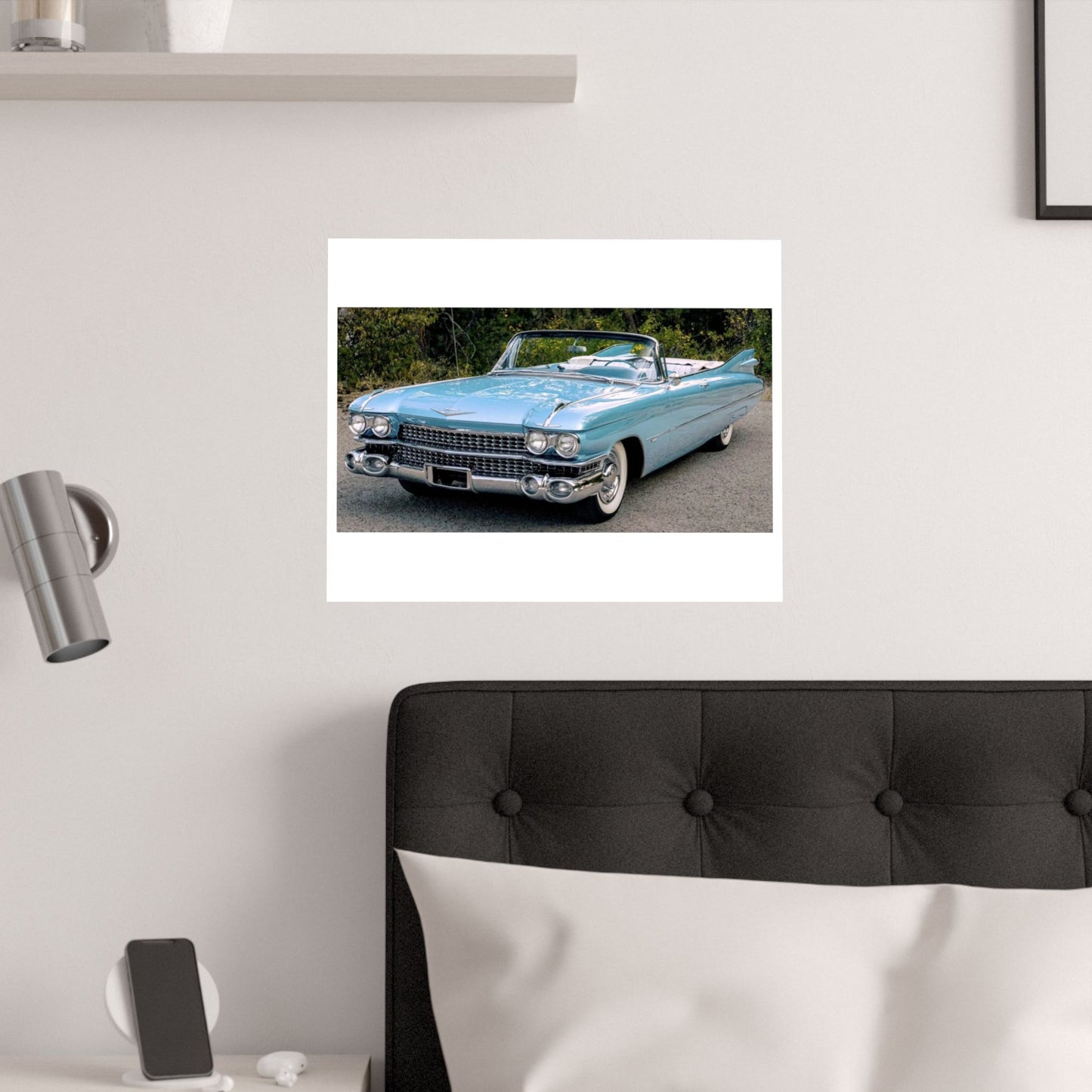 Vintage 1959 Cadillac Convertible Satin Poster | Classic Car Wall Art