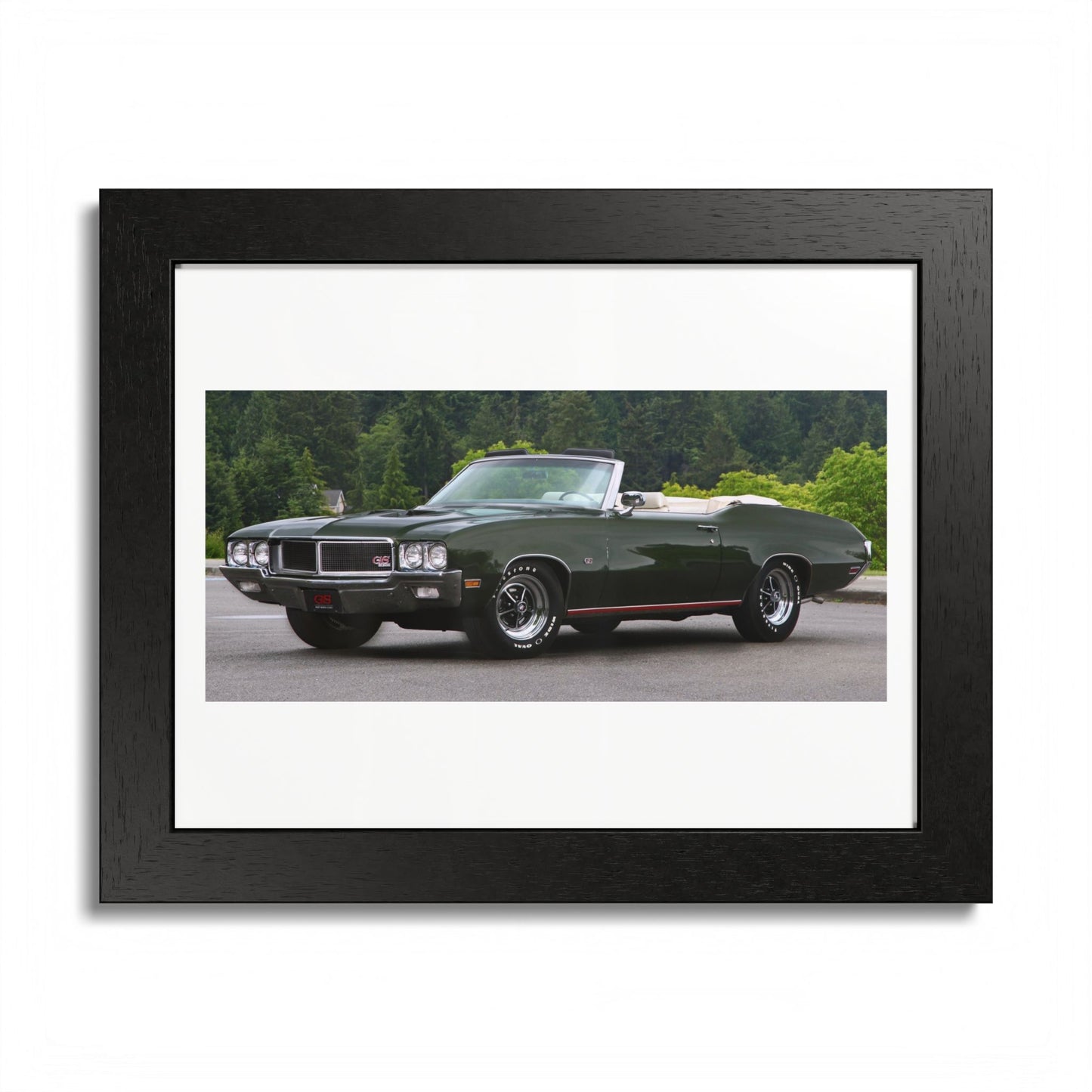 Classic 1970 Buick Skylark GS455 Stage 1 Muscle Car Convertible Framed Poster | Automotive Wall Art