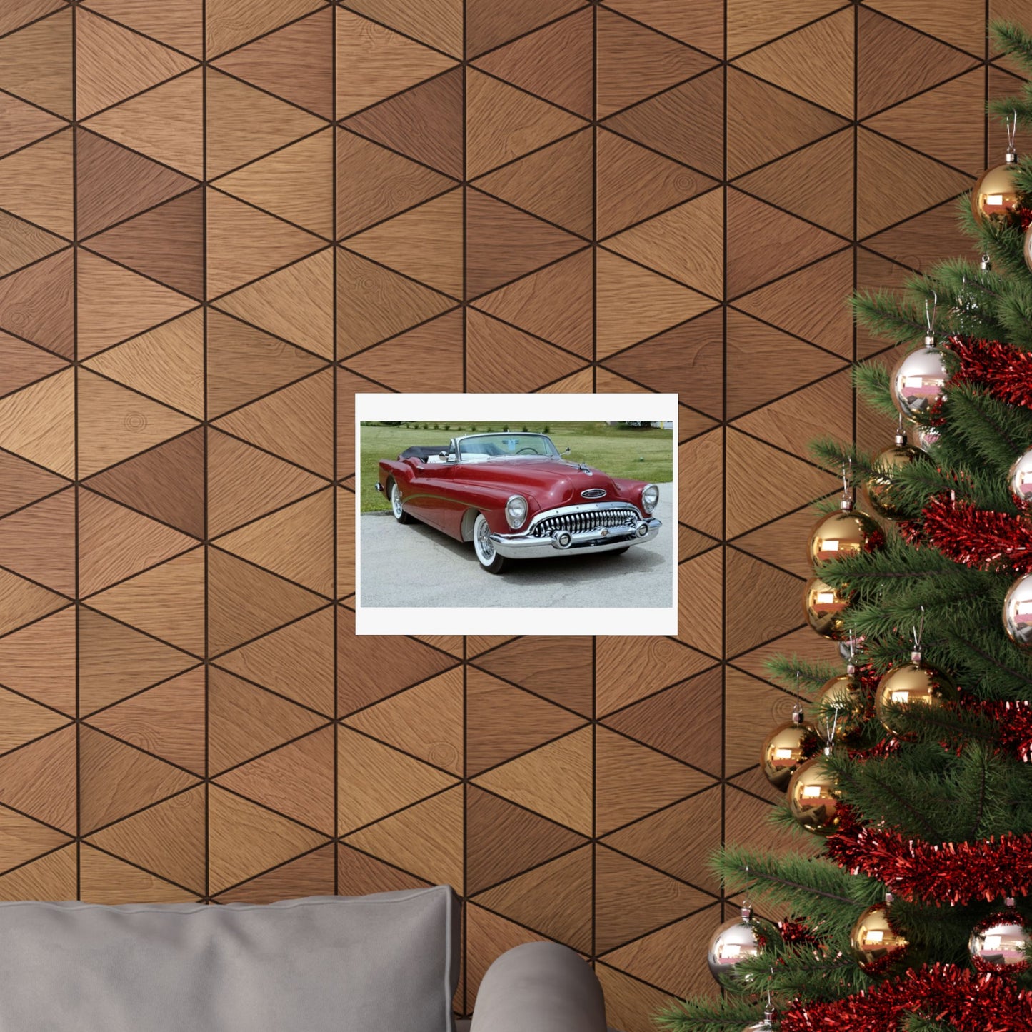 Vintage 1953 Buick Roadmaster Convertible Poster Matte Horizontal | Classic Car Wall Art
