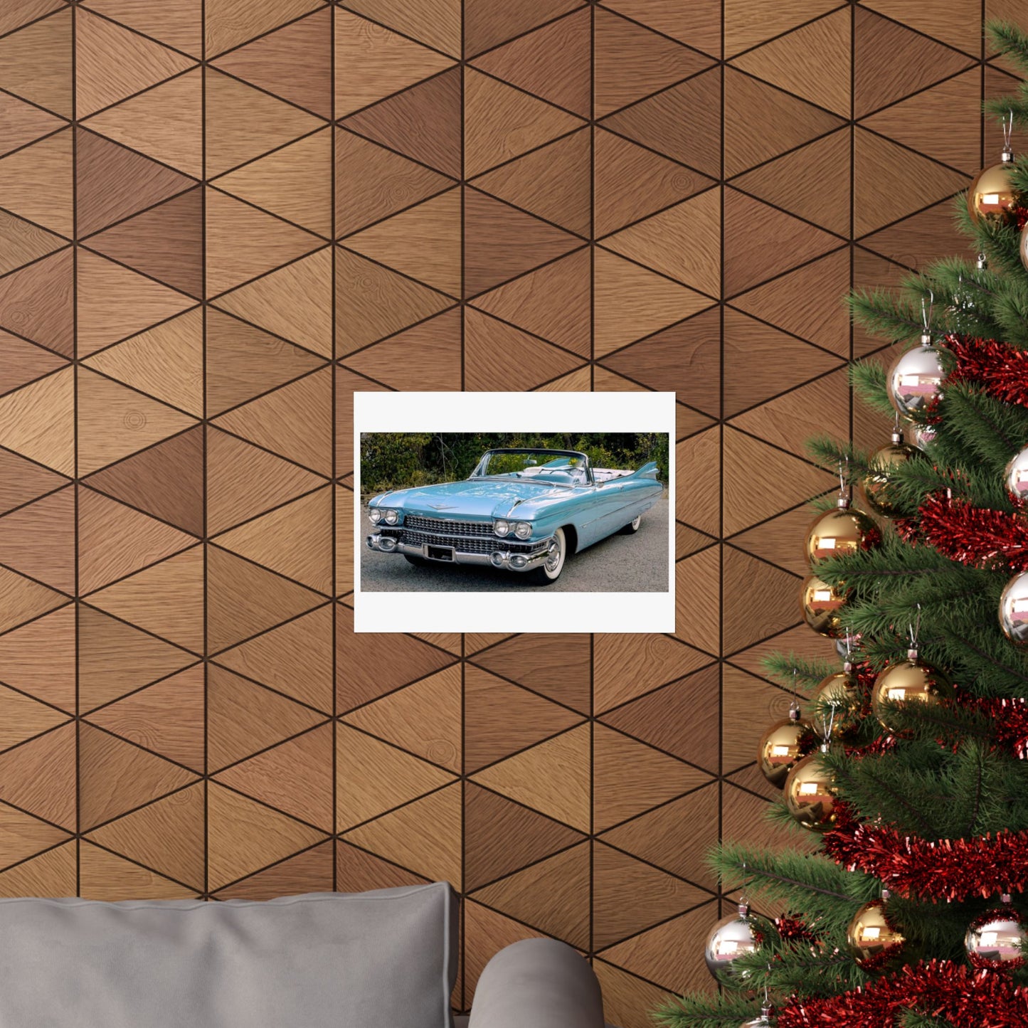 Vintage 1959 Cadillac Convertible Matte Horizontal Poster | Classic Car Photography
