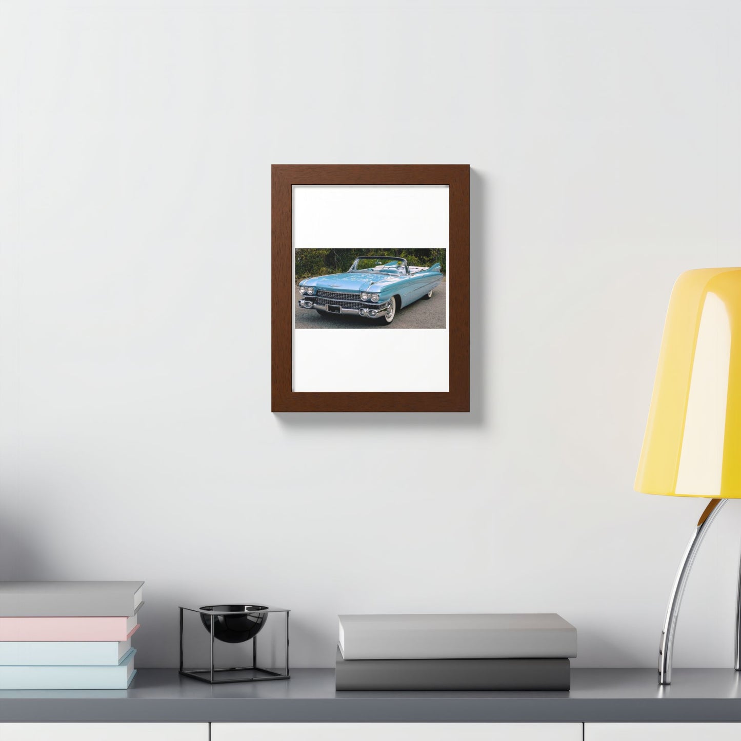 Vintage 1959 Cadillac Convertible Classic Car Framed Poster