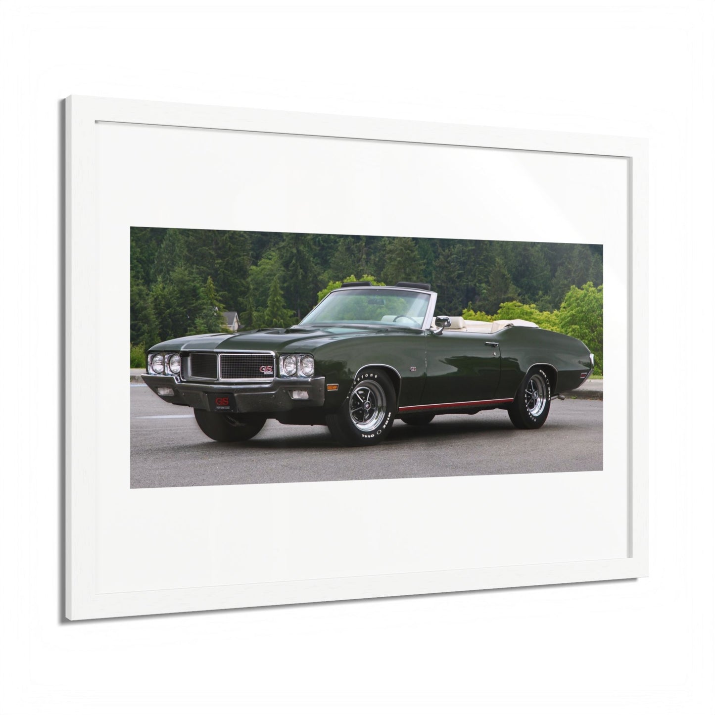 Classic 1970 Buick Skylark GS455 Stage 1 Muscle Car Convertible Framed Poster | Automotive Wall Art