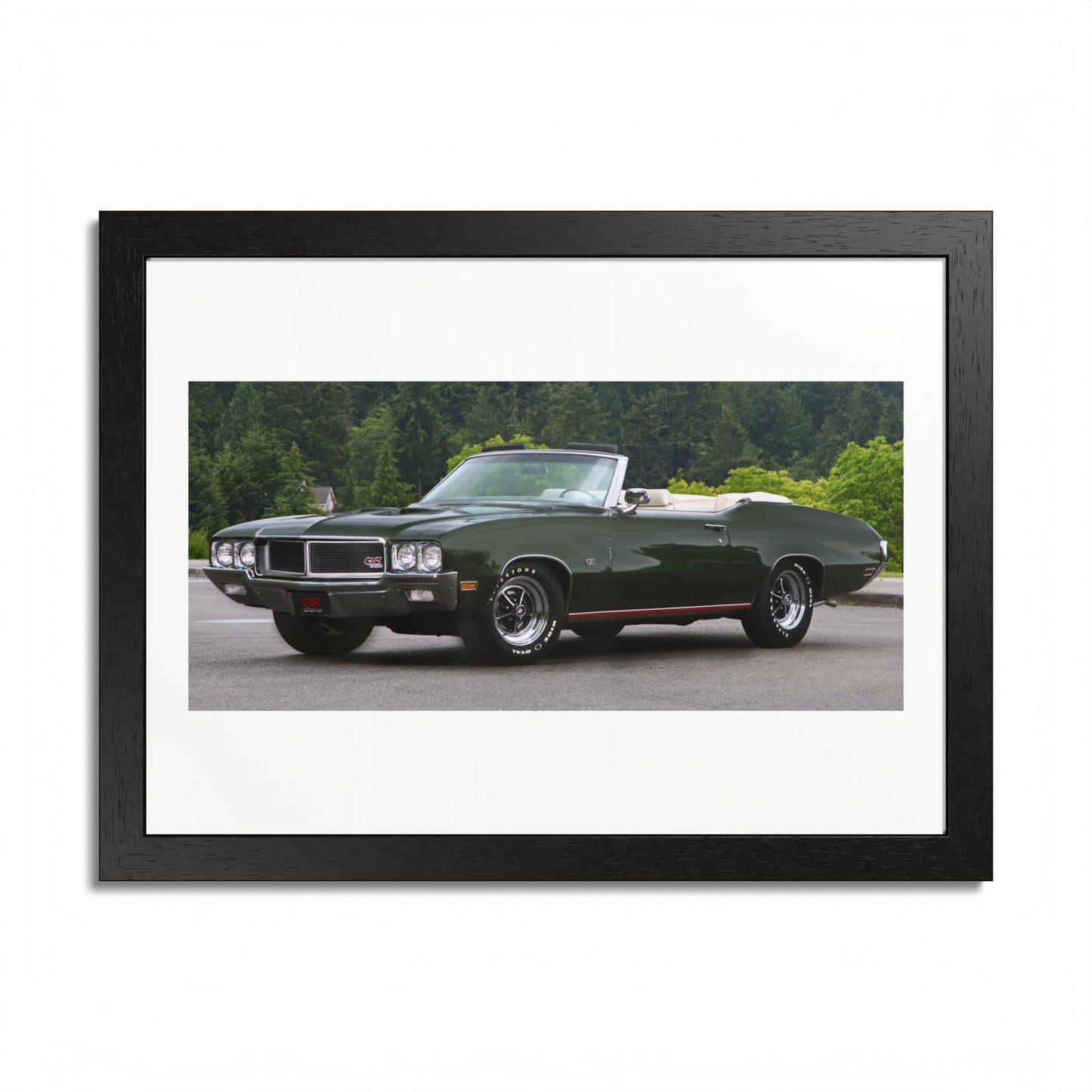 Classic 1970 Buick Skylark GS455 Stage 1 Muscle Car Convertible Framed Poster | Automotive Wall Art