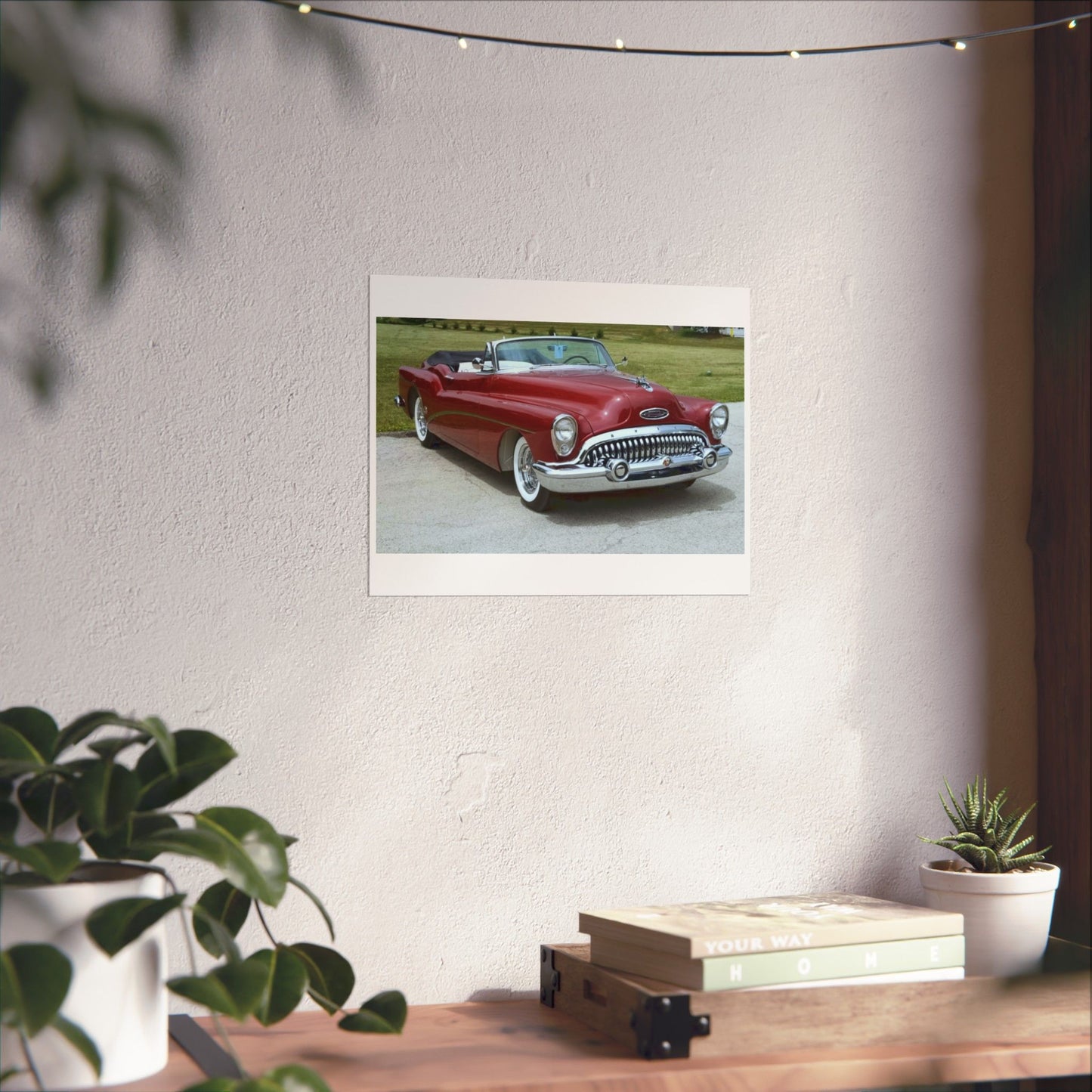 Vintage 1953 Buick Roadmaster Convertible Poster Matte Horizontal | Classic Car Wall Art