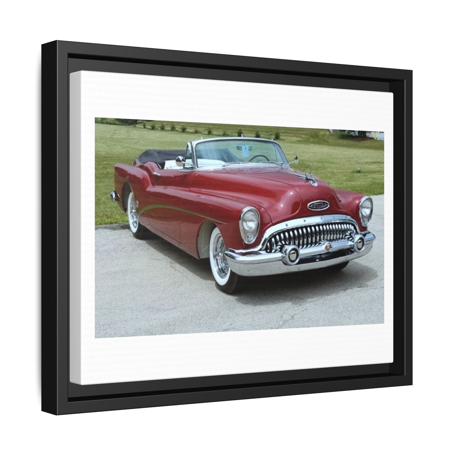 Classic 1953 Buick Roadmaster Convertible Matte Canvas Framed Wall Art