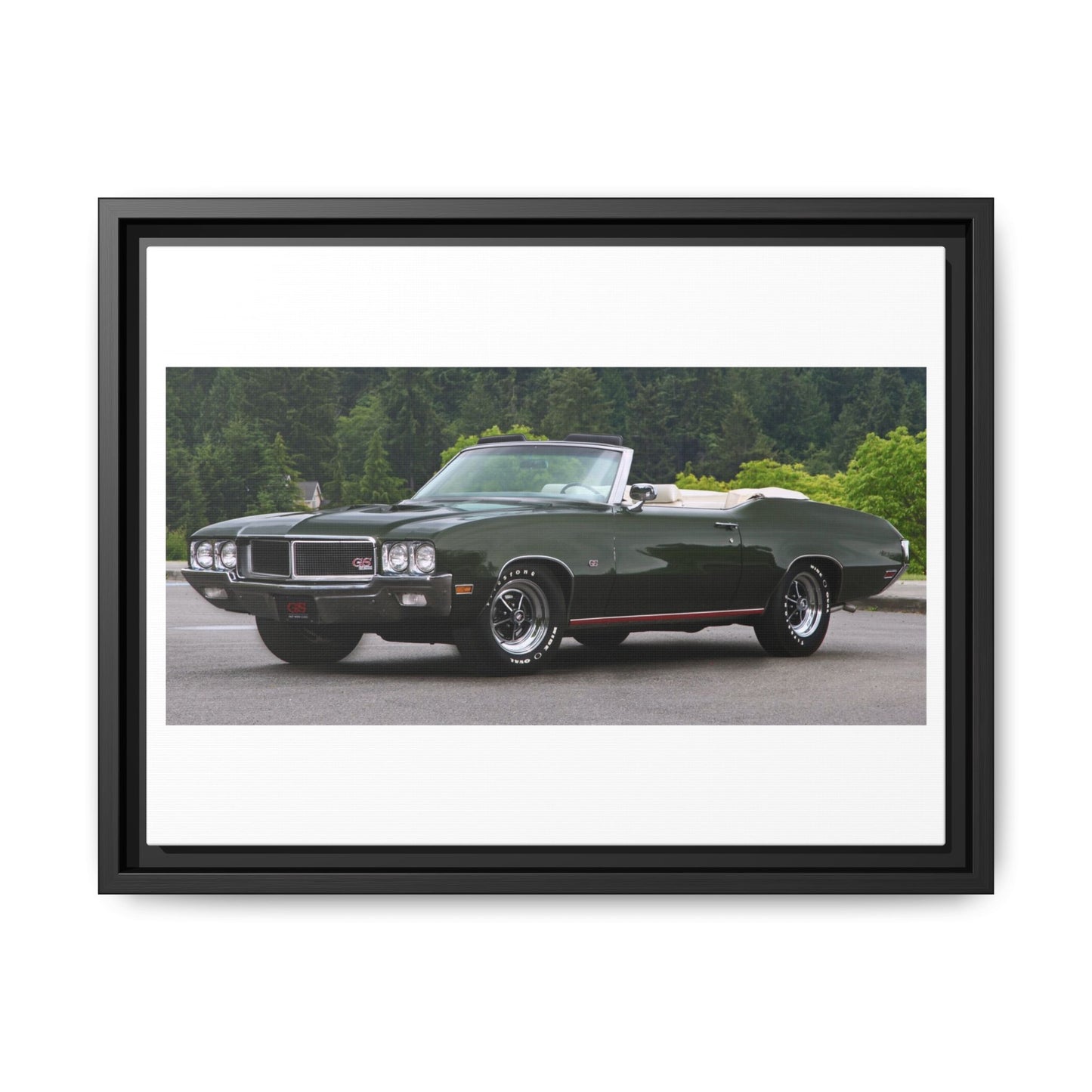 Classic 1970 Buick Skylark GS455 Stage 1 Convertible Matte Canvas Framed Print