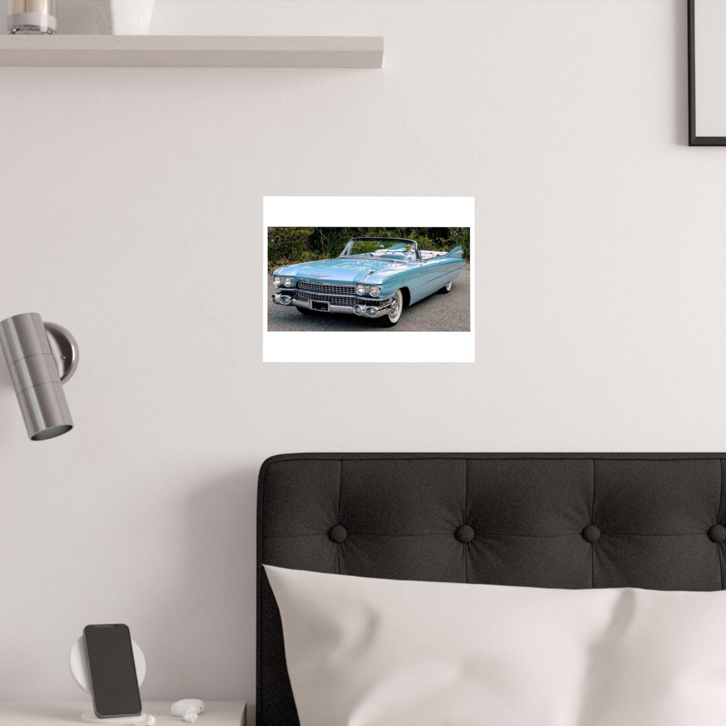 Vintage 1959 Cadillac Convertible Satin Poster | Classic Car Wall Art